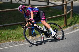 BERGAMO ITALY JULY 06 Giorgia Vettorello of Italy and Team Bepink competes during the 33rd Giro dItalia Donne 2022 Stage 6 a 1147km stage from Sarnico to Bergamo GiroDonne UCIWWT on July 06 2022 in Bergamo Italy Photo by Dario BelingheriGetty Images