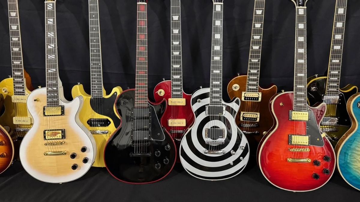 A haul of counterfeit Gibson guitars