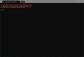 Windows 11 disable automatic repair command