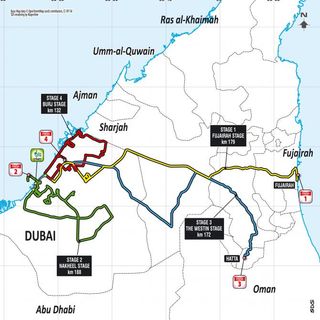Dubai Tour 2016 race route map