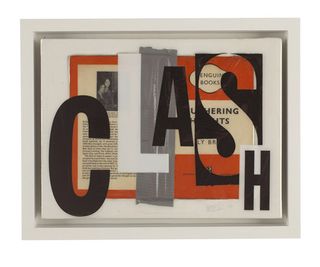 Clash picture made from cut out letters