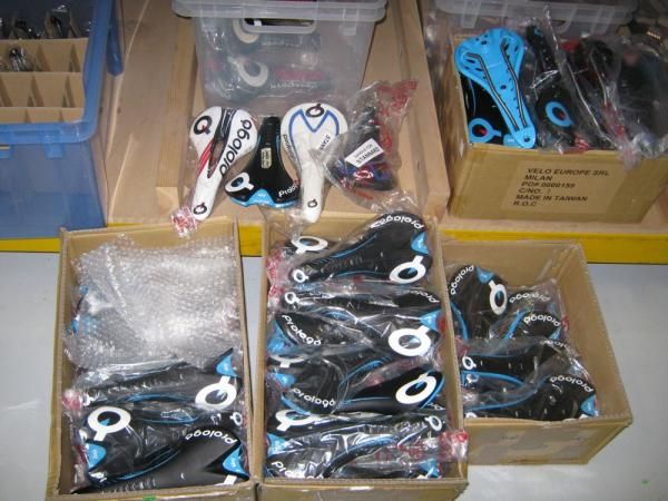 The Prologo saddles in Team sky colours