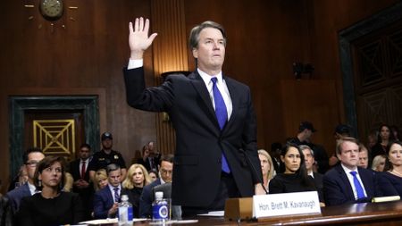 Brett Kavanaugh testifies before the Senate Judiciary Committee in 2018