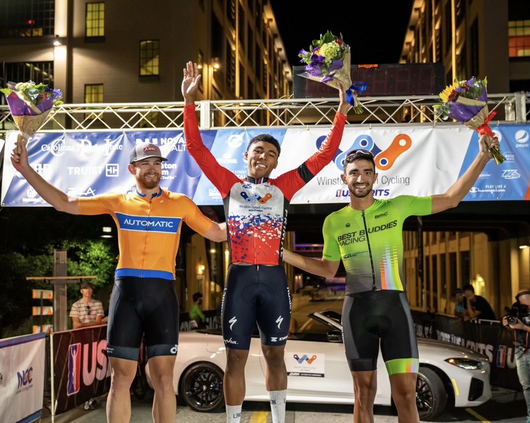 Podium for USA CRITS Finals at Winston-Salem Cycling Classic