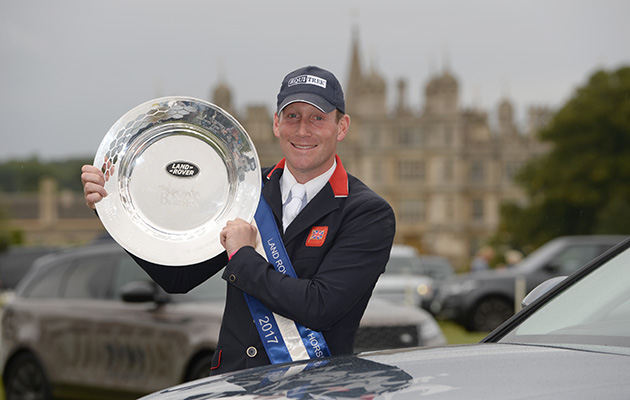 One for the mantelpiece: Oliver adds this year&rsquo;s title to his 2009 Burghley victory