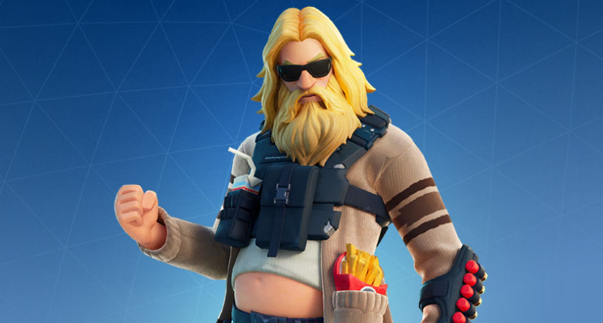 A Fortnite skin for a chubby, bearded version of Jonesy