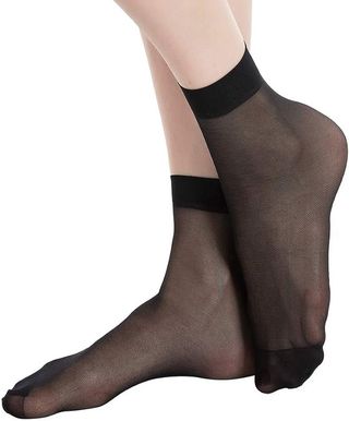 Manzi 12 Pairs Women's Ankle High Sheer Socks