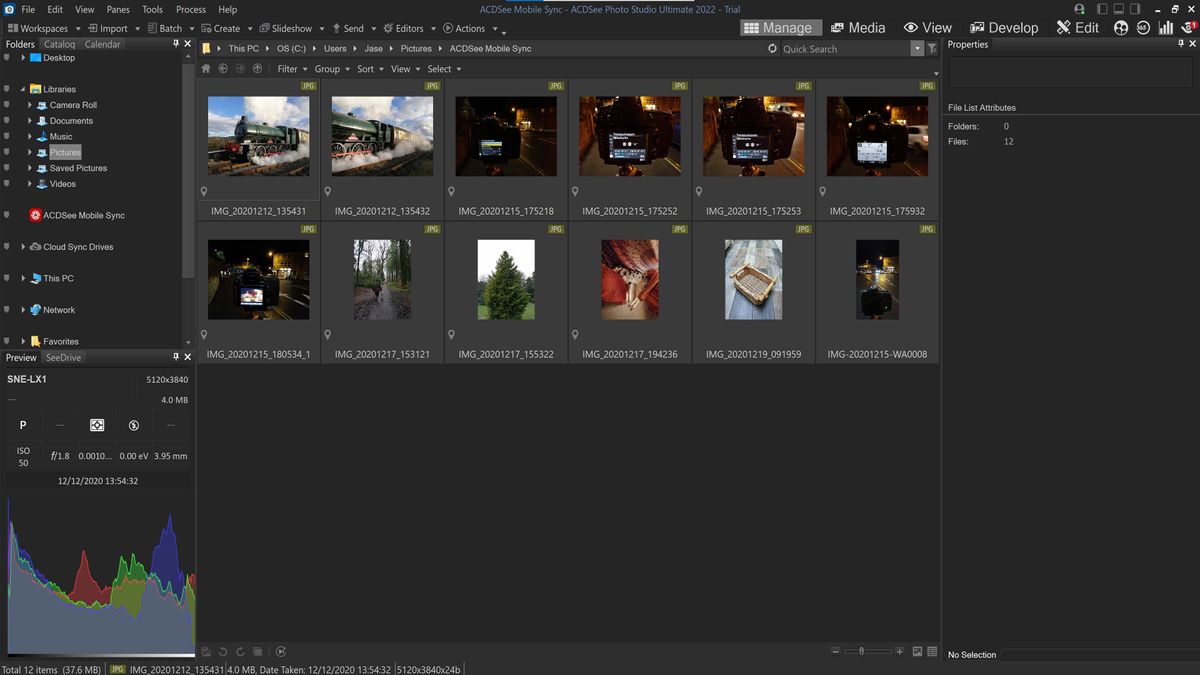 ACDSee review: image showws ACDSee manage mode