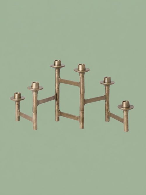 Taper Adjustable Brass Candelabra