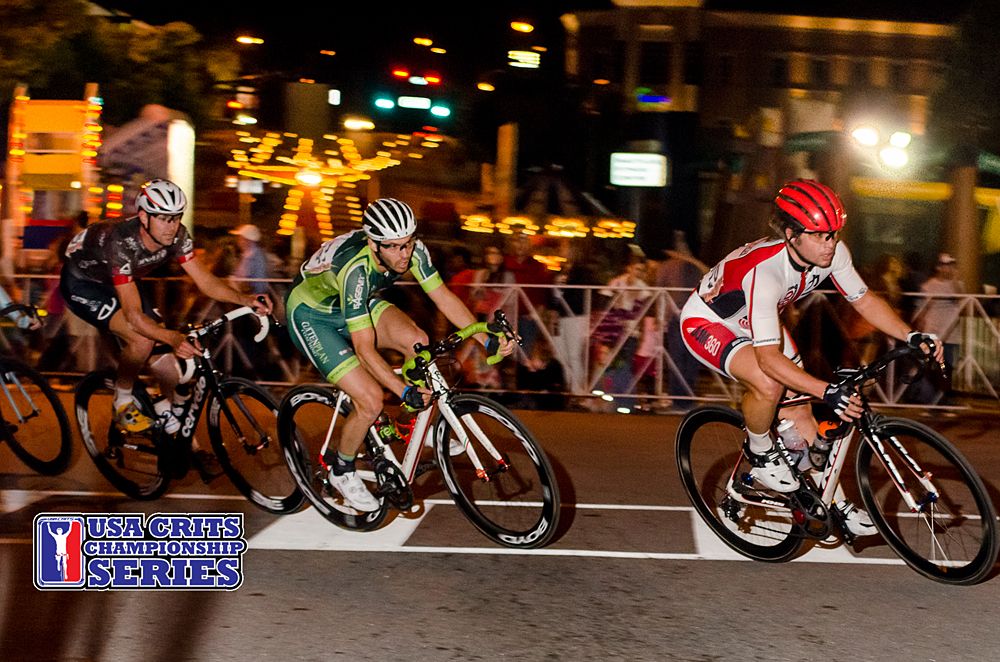 The men were often strung out through turn three