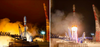 A Soyuz rocket launches a GLONASS-M navigation satellite from Russia's Plesetsk Cosmodrome on Nov. 28, 2022.