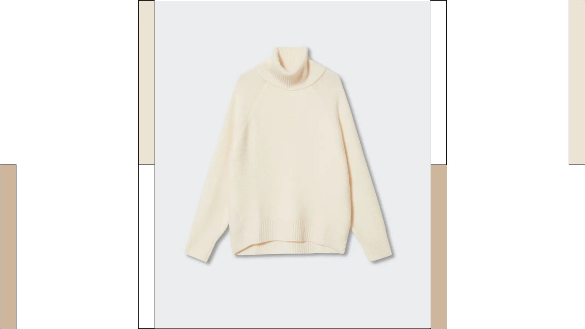 Mango ecru Turtle neck sweater