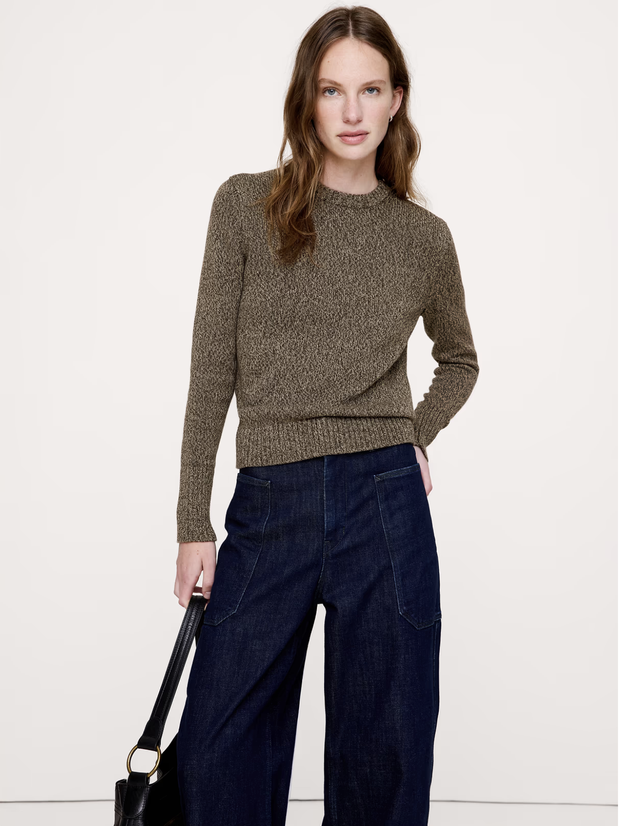 Banana Republic, Larkspur Cotton-Silk Crew-Neck Sweater