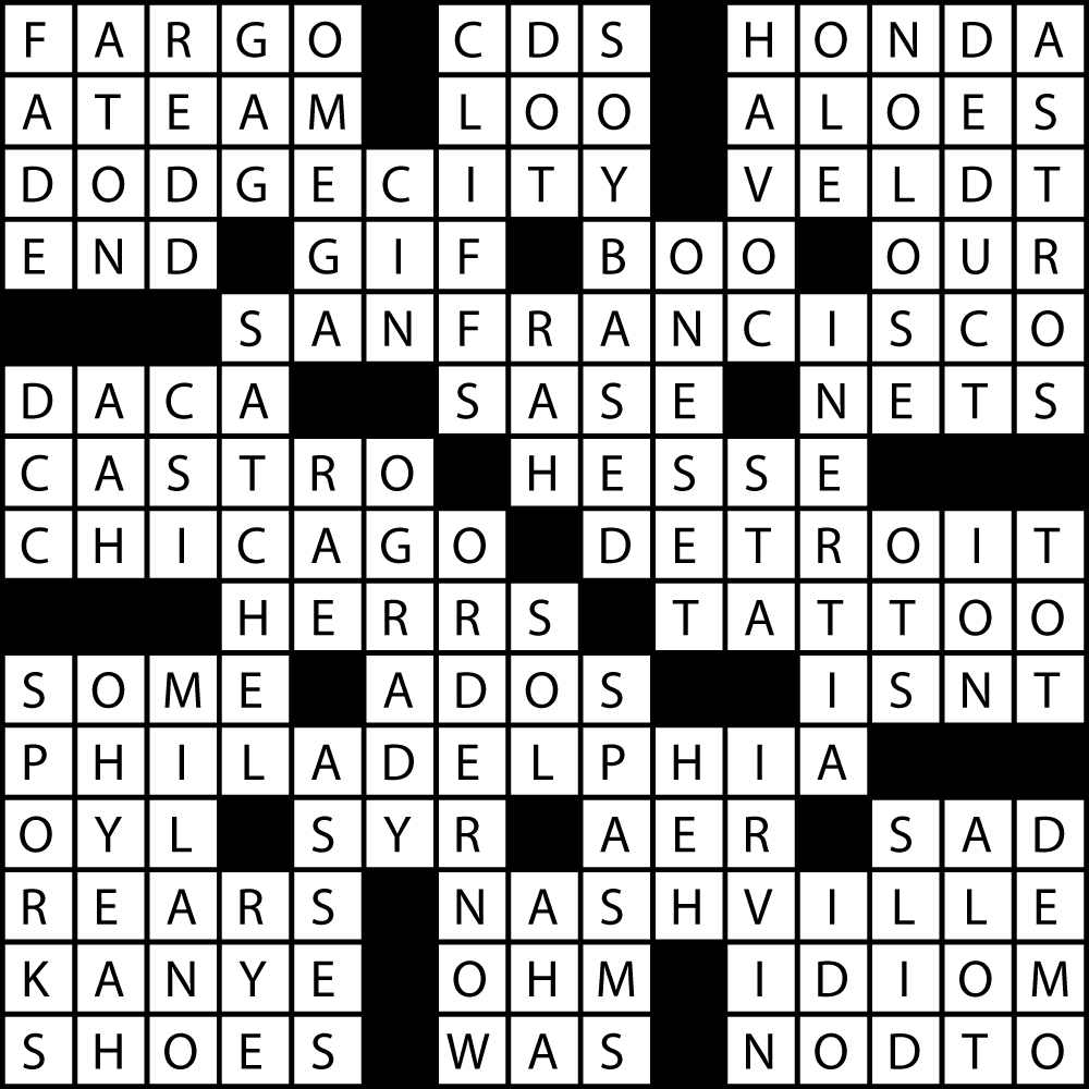 Crossword solution
