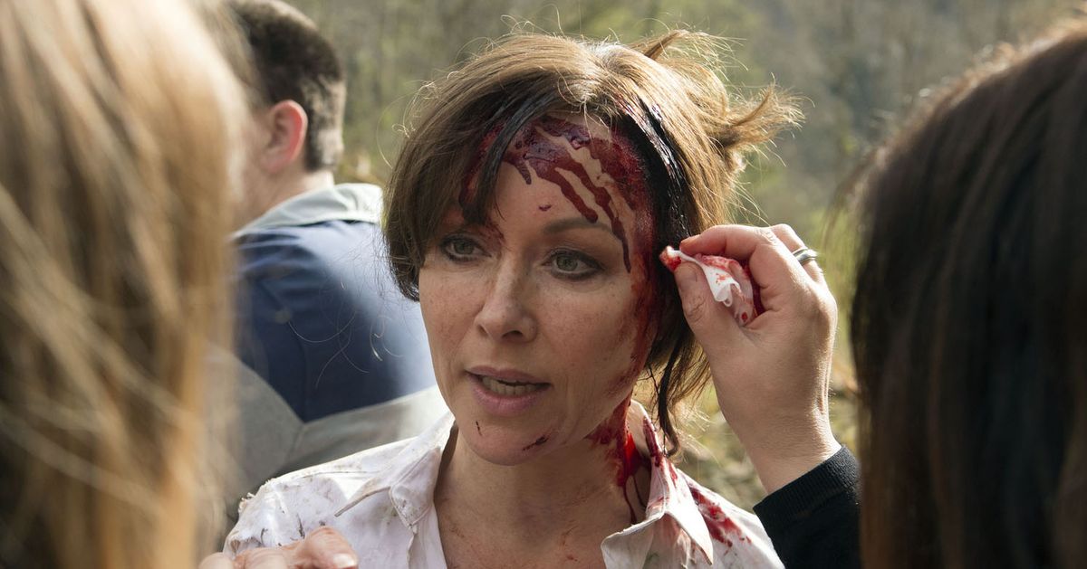 Filming Casualty 30 was bloody hard work for Amanda Mealing!