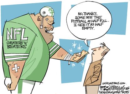 Editorial cartoon sports NFL