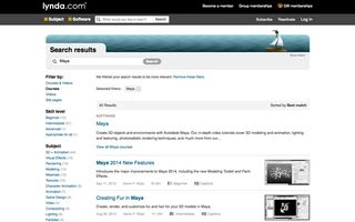 Maya training at lynda.com is aimed at beginners and intermediate users