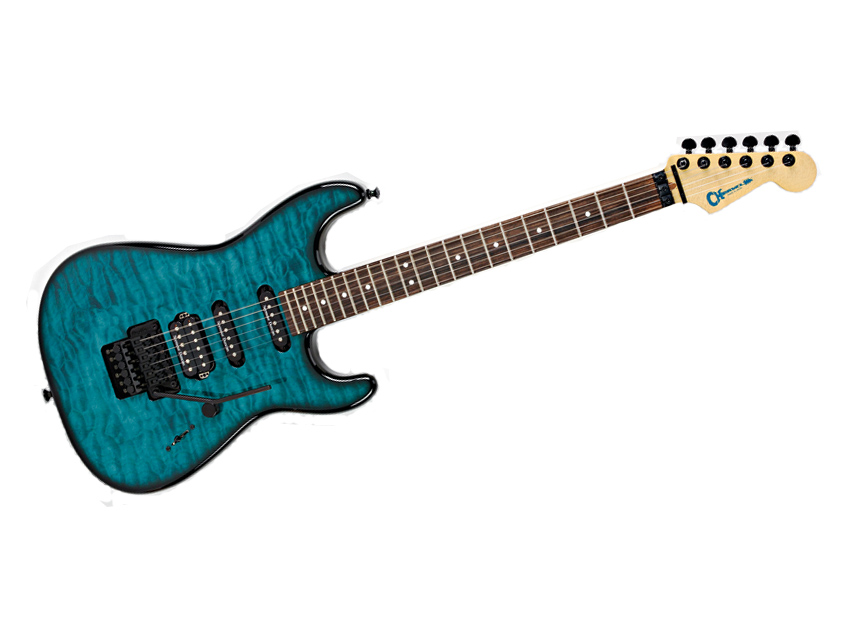 The guitar comes in a vibrant Dead Calm Aqua finish.