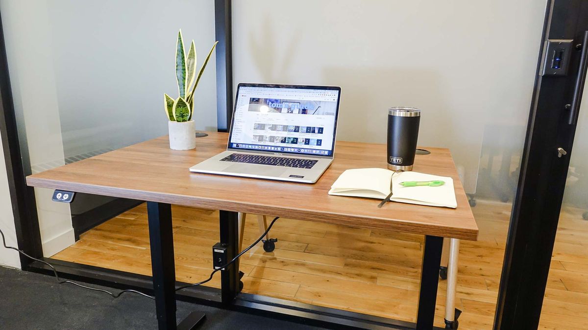 Fully Jarvis Bamboo Standing Desk, 48 x 30 in White