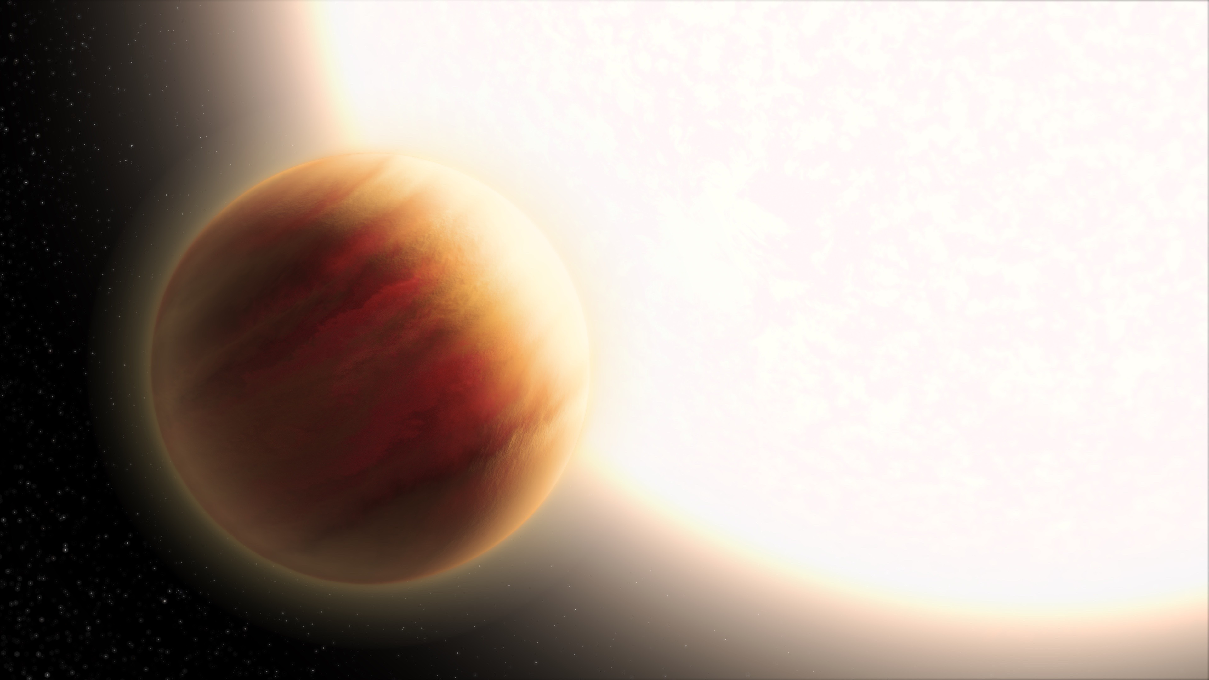 Giant Scorching Hot Alien Planet Has Yellow Skies Space 