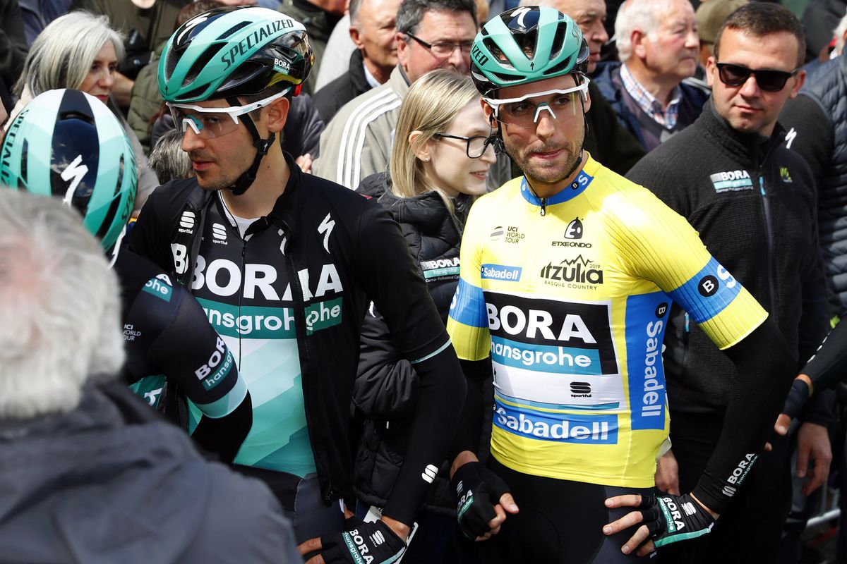 Maximilian Schachmann (Bora-Hansgrohe) in the leader's jersey