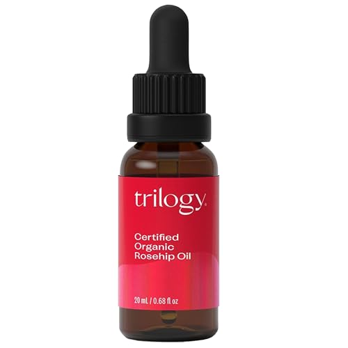 Trilogy Certified Organic Rosehip Oil, 20 Ml - Usda Certified - for All Skin Types - Cold Pressed 100% Pure Rosehip Seed Oil - for Stretch Marks, Scars, Wrinkles &amp;amp; Fine Lines