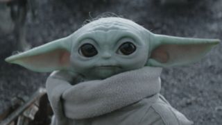 Close-up of Grogu's wide-eyed face in The Mandalorian and Grogo