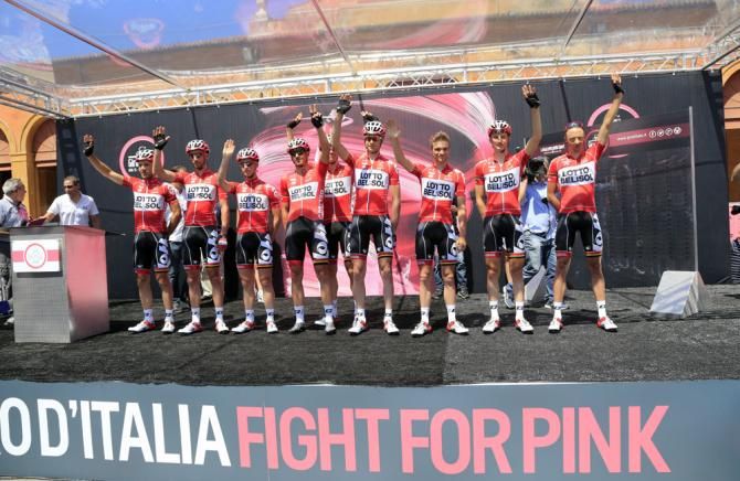 Lotto Belisol at the start of stage 9