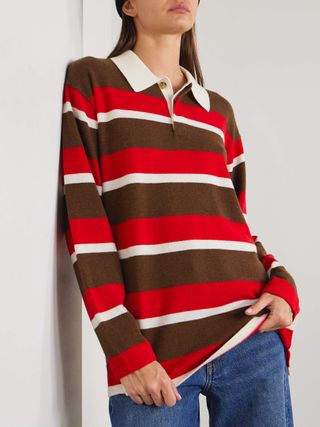 Oversized Striped Cashmere Sweater