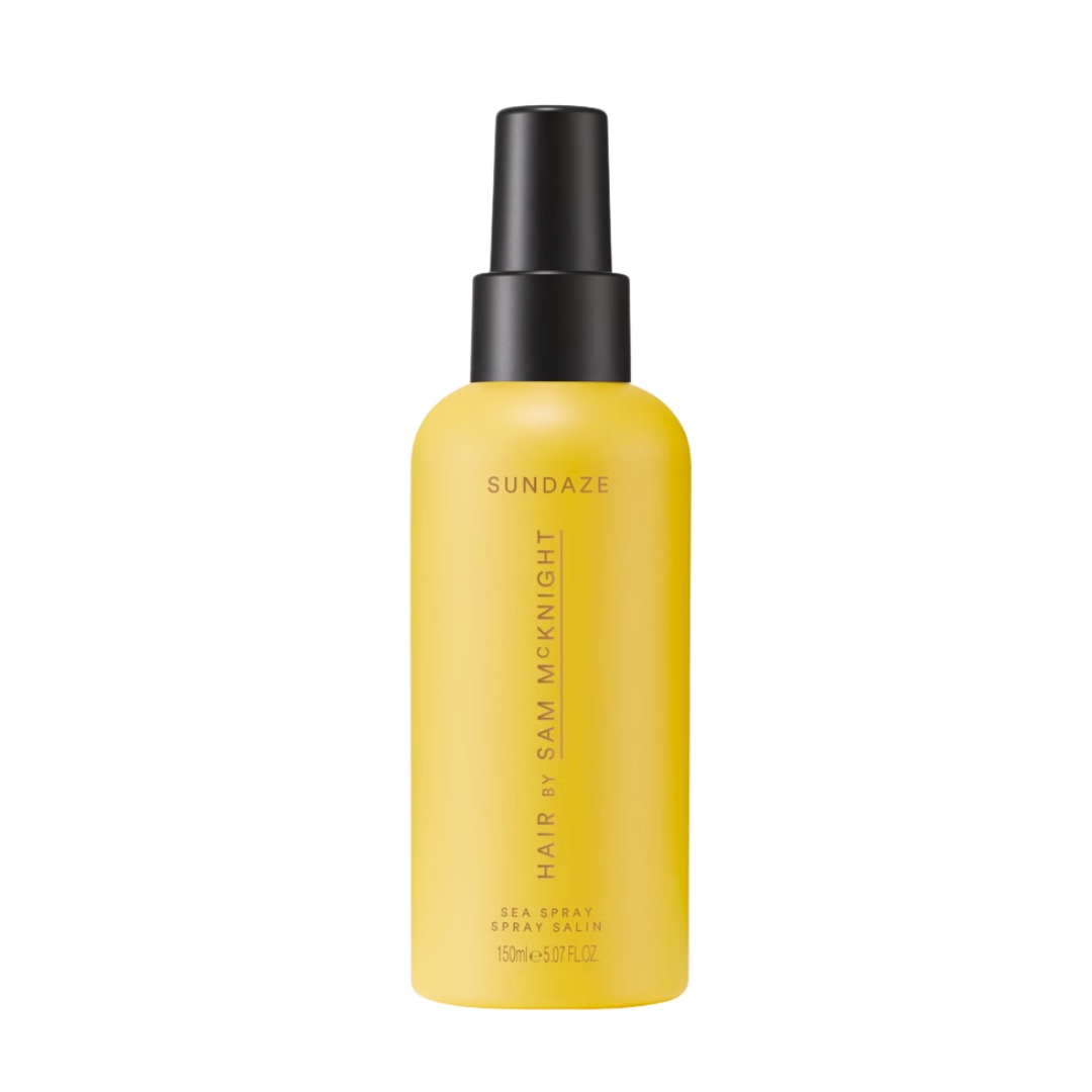 A product shot of the Hair By Sam McKnight Sundaze Sea Spray, on a white background