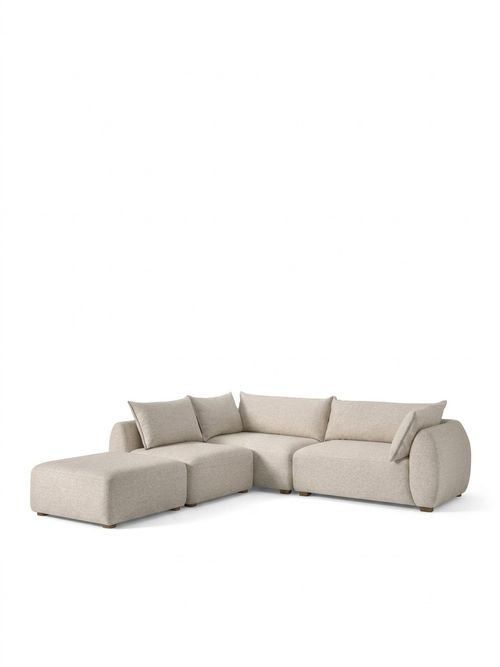 Elara Natural 4 Seater Chaise End Sofa