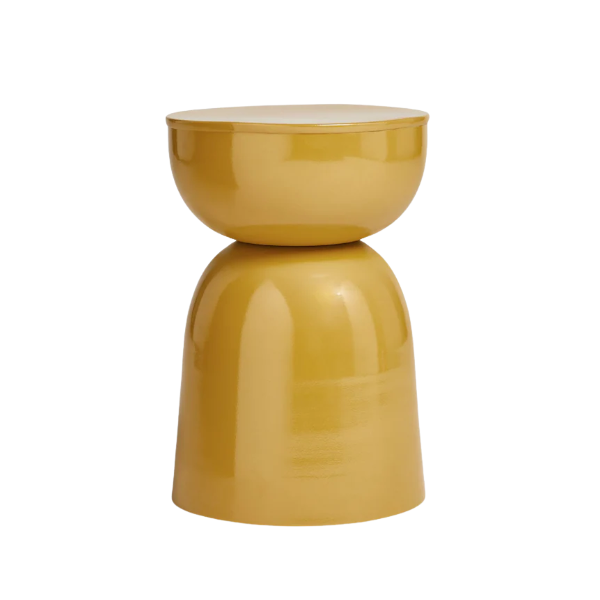 a yellow side table