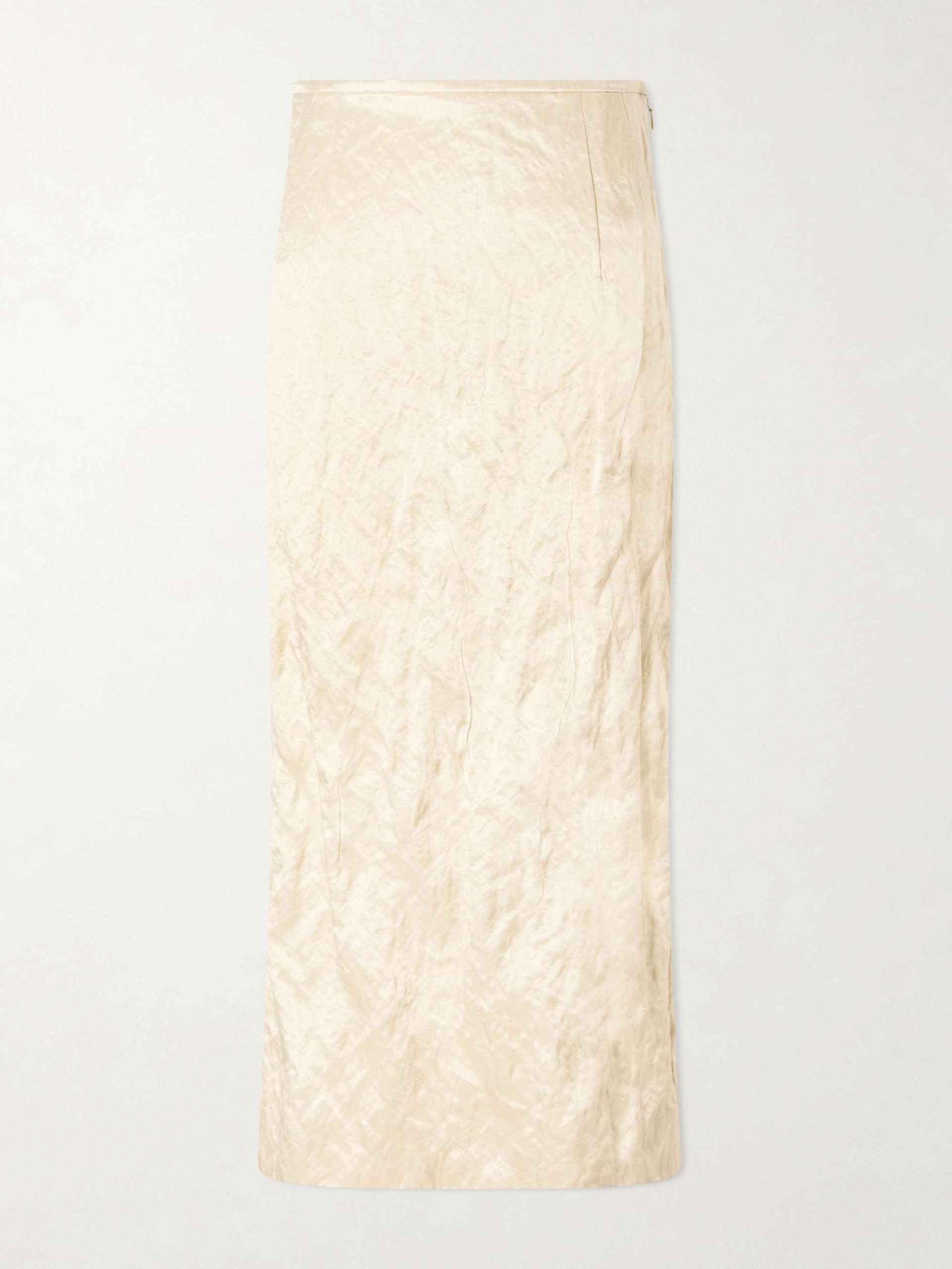 Mena Cloqué Cotton-Blend Midi Skirt