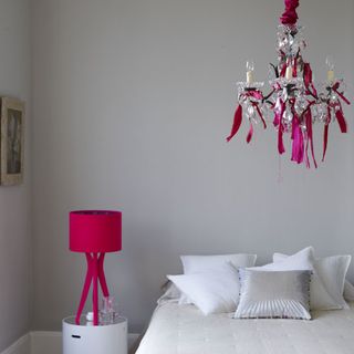 room with custom lamp