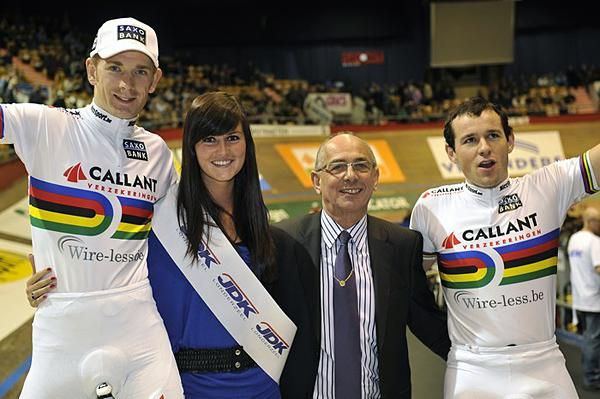 Michael Morkov (l) and Alex Rasmussen salute the crowd on night three.