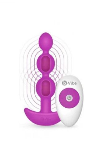 vibrating anal beads in purple