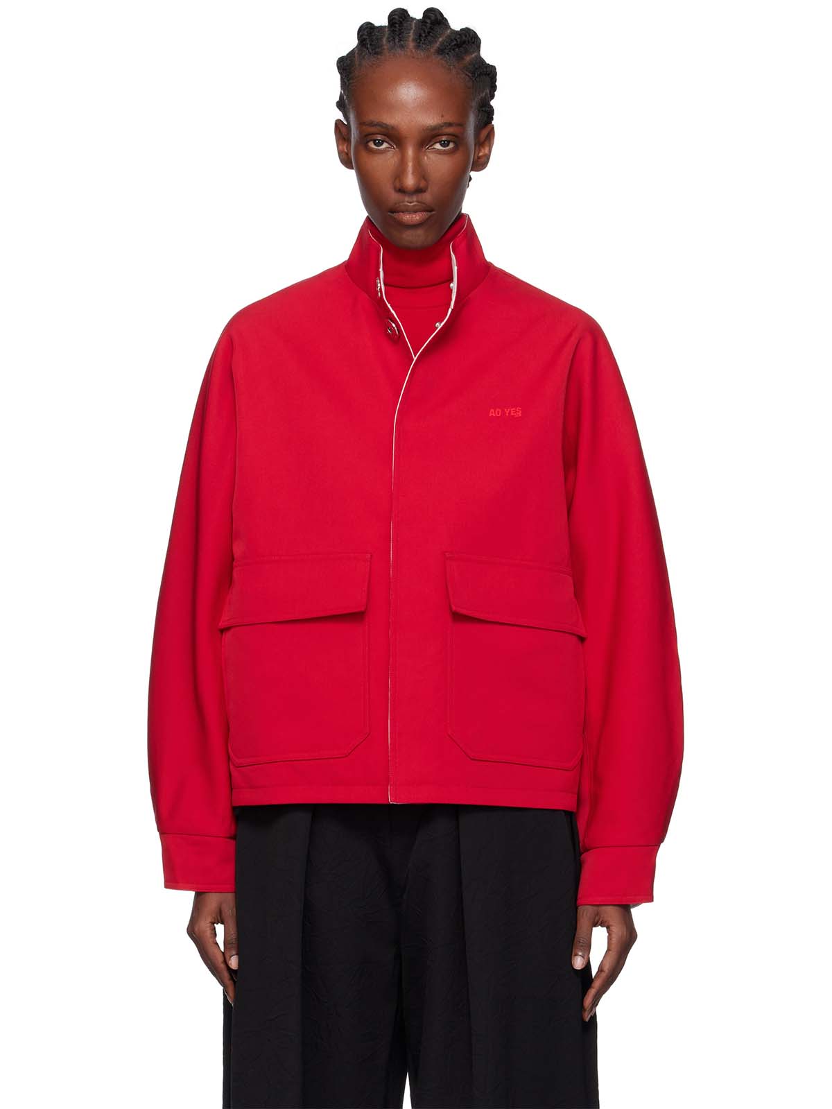 Red &amp;amp; White Padded Reversible Jacket