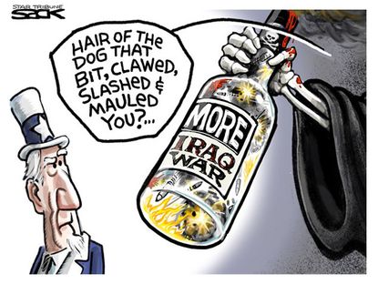 Political cartoon Iraq war America