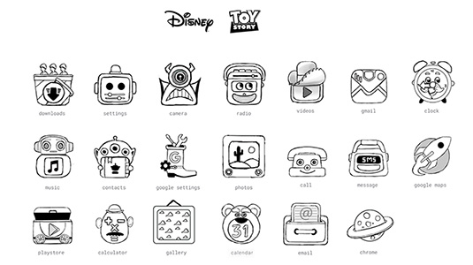 Toy Story Android icons