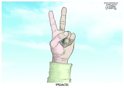 Editorial Cartoon U.S. George Floyd protests racism peace