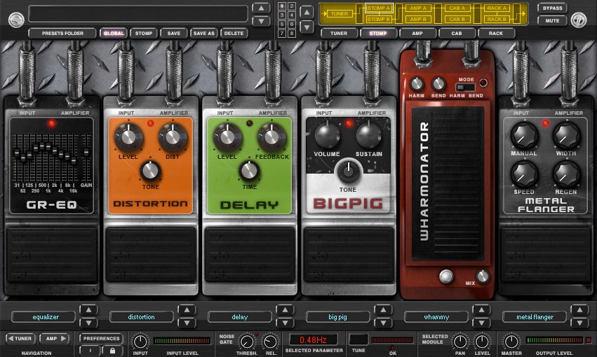Note the DigiTech Whammy-style effect