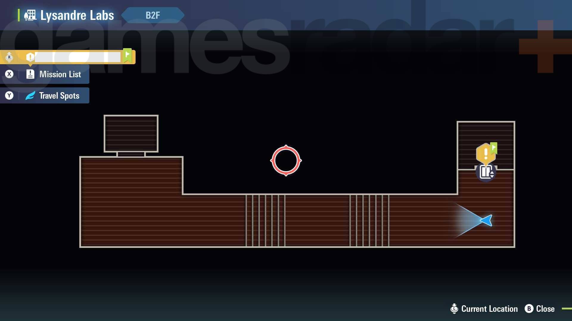 Lysandre Labs B2F map screenshot in Pokemon Legends: Z-A.