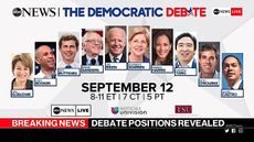 The Sept. 12 Democratic debate lineup