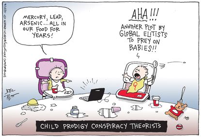 Editorial Cartoon U.S. babies conspiracy qanon