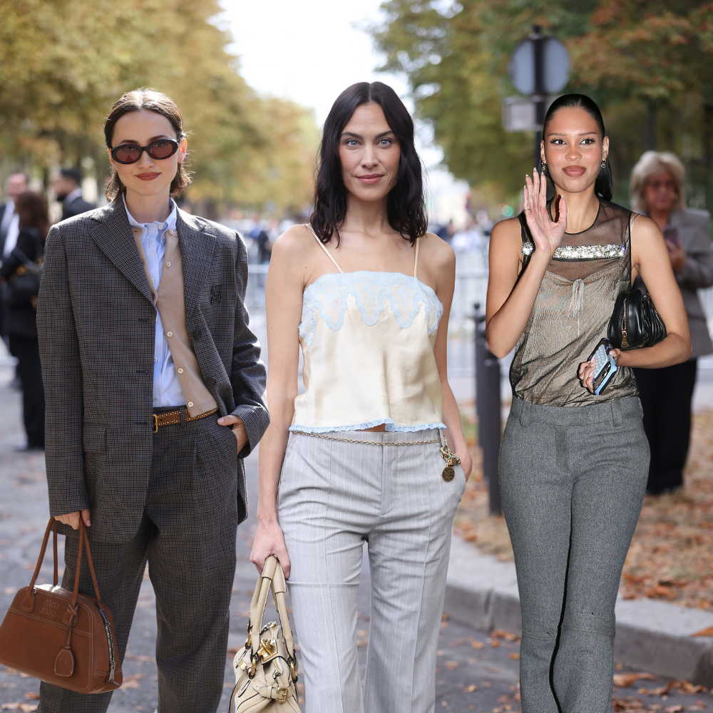 grey trouser trend alexa chung elsa hosk nara smith maude apatow 2026