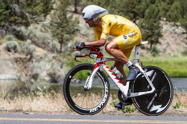 Francisco Mancebo (Competitive Cyclist) on course to defend his jersey.