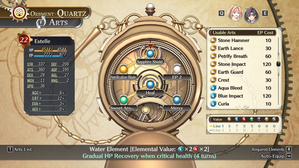 Trails in the Sky 1st Chapter - Quartz system