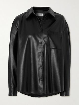 Chrissie Faux Leather Shirt