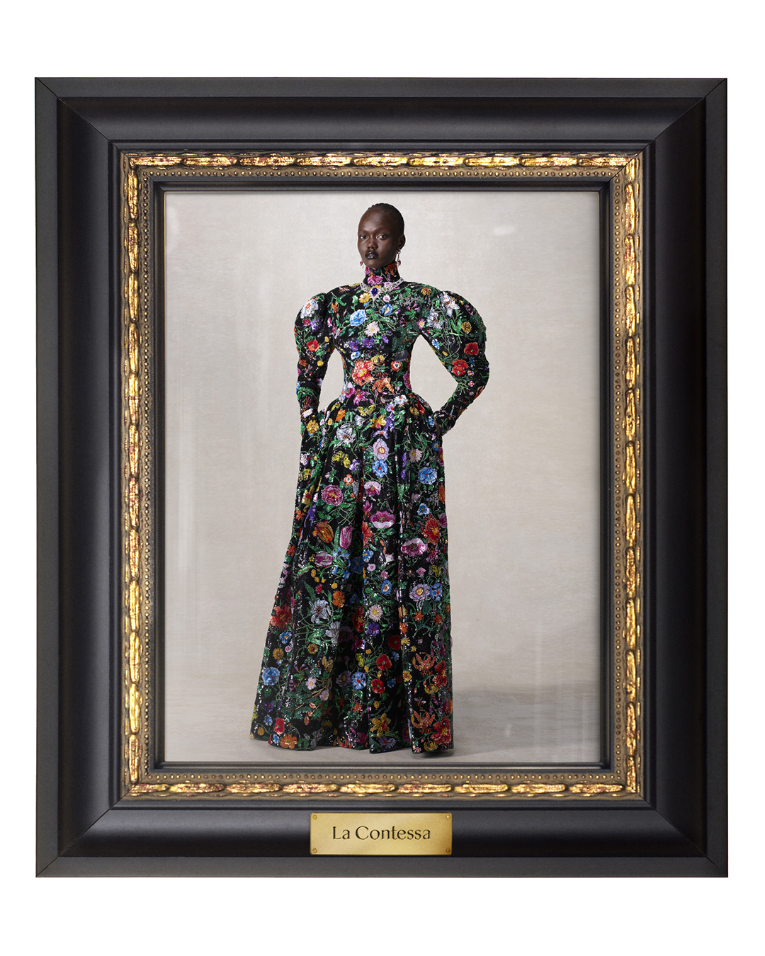Gucci La Famiglia lookbook black flora dress
