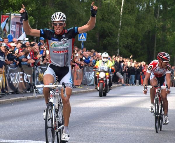 Stevenson sprinted to victory on the uphill finish